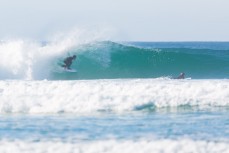 Architect Will Lewis makes the most of calm, clean conditions at Blackhead Beach, Dunedin, New Zealand.