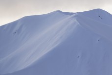 Beautiful untracked peaks near Cardrona Valley, New Zealand.