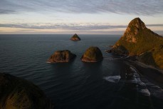 Sunset near Back Beach, New Plymouth, Taranaki, New Zealand.