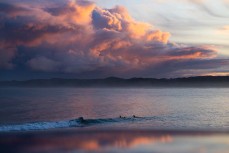 Dawn at Manu Bay, Raglan, Waikato, New Zealand.