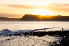 Dawn at Manu Bay, Raglan, Waikato, New Zealand.