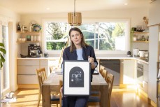 Artist Virginia Watson at her home with her developing shipwreck series of prints, St Kilda, Dunedin, New Zealand.
Photo: Derek Morrison